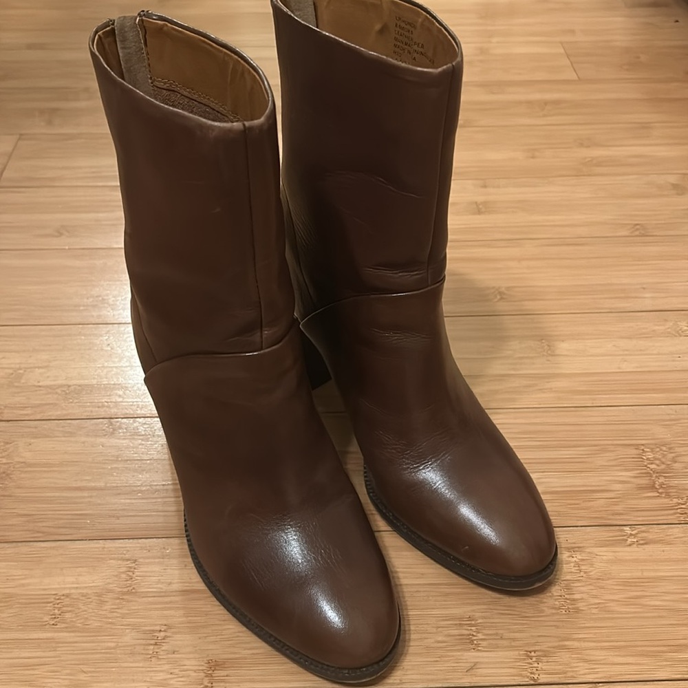 Lucky Brand Brown Heeled Boots Timeless Design